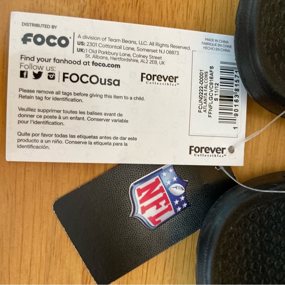 Atlanta Falcons Boys Unisex NFL Deluxe Foam Sport Slide Sandals Youth 11/12 NWT - Picture 12 of 12